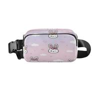 Marsupio a tracolla alla moda marsupio con cinturino regolabile Dream Rabbit Head Heart per allenamento, shopping, viaggi, escursionismo