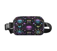 Marsupio a tracolla alla moda marsupio con cinturino regolabile Dream Skull Magic Circle Moon per allenamento, shopping, viaggi, escursionismo