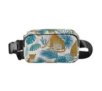 Marsupio a tracolla alla moda marsupio con cinturino regolabile Dream Turtle Back Leaf Leopard per allenamento, shopping, viaggi, escursionismo