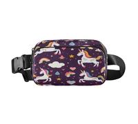 Marsupio a tracolla alla moda marsupio con cinturino regolabile Dream Unicorn decorato arcobaleno per allenamento, shopping, viaggi, escursionismo