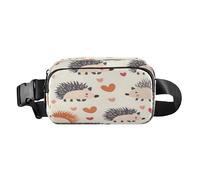 Marsupio a tracolla alla moda marsupio con cinturino regolabile riccio amore cuore per allenamento, shopping, viaggi, escursionismo, Multi