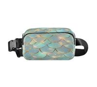 Marsupio a tracolla alla moda marsupio con tracolla regolabile Dream Golden Green Dragon Scale per allenamento, shopping, viaggi, escursionismo