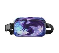Marsupio a tracolla alla moda marsupio con tracolla regolabile Dream Purple Dragon Moon per allenamento, shopping, viaggi, escursionismo