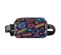 Marsupio a tracolla alla moda marsupio con tracolla regolabile Hamburger Star per allenamento, shopping, viaggi, escursionismo, Multi