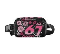 Marsupio a tracolla alla moda marsupio con tracolla regolabile sei fiori stella per allenamento, shopping, viaggi, escursionismo