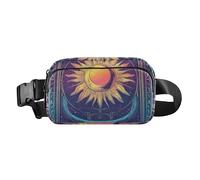 Marsupio a tracolla alla moda per donne, uomini, adolescenti, mini marsupio da viaggio con tracolla regolabile, per shopping, sport, lavoro, Sole luna tarocchi Fantasy, 1 size