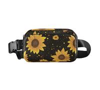 Marsupio a tracolla alla moda per la festa dei genitori con coniglio, per donne, uomini, adolescenti, cintura toracica multiuso per viaggi, Girasole per la festa dei genitori, 1 size