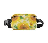 Marsupio a tracolla alla moda per la festa dei genitori con coniglio, per donne, uomini, adolescenti, cintura toracica multiuso per viaggi, Giorno dei genitori Girasole Sparkle Burst, 1 size
