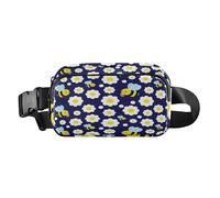 Marsupio a tracolla alla moda per piccoli imprenditori margherita camomilla api fiori giardinieri marsupio con tracolla regolabile mini per viaggi vacanze corsa