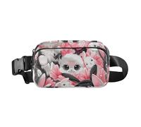 Marsupio a tracolla alla moda per uomo e donna, mini borsa a tracolla antifurto, con cinghia regolabile, per ciclismo, escursionismo, palestra, Carino Cartoon Gatto, Conigli, Taglia unica