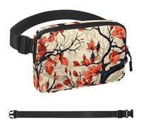 Marsupio a tracolla con albero, regali per godersi sport, festival, allenamento, viaggi, corsa, portafogli casual a mani libere, marsupio per telefono, Multicolore 07, 1.5x9.0x5.9in/4x23x15cm