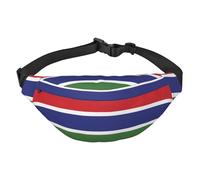 Marsupio a tracolla con bandiera del Gambia, adatto per sport, corsa, ciclismo, viaggi, pesca, ragazzi, grande marsupio