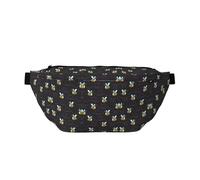 Marsupio a tracolla con calabrone dei cartoni animati, versatile, per uomini e donne, con tasche con cerniera, ideale per viaggi, corsa, nero, taglia unica