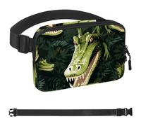 Marsupio a tracolla con coccodrillo, regali per godersi sport, festival, allenamento, viaggi, corsa, portafogli casual a mani libere, marsupio per telefono, Multicolore 01, 1.5x9.0x5.9in/4x23x15cm