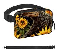 Marsupio a tracolla con corvo, regalo per godersi sport, festival, allenamento, viaggi, corsa, casual, a mani libere, portafogli, marsupio per telefono, Multicolore 07, 1.5x9.0x5.9in/4x23x15cm