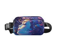 Marsupio a tracolla, con dea cosmica, fantasia, incantatrice, notte, attività all'aperto, marsupio, Multicolore, Taglia unica, casual
