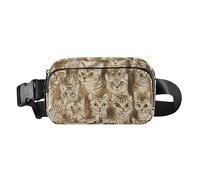 Marsupio a tracolla con divertente cane Boston Terrier, bianco, per escursioni, Colore 11, 1 Size