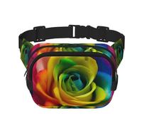 Marsupio a tracolla con fiore arcobaleno piccolo marsupio alla moda marsupio leggero marsupio per donne uomini corsa allenamento escursionismo viaggi