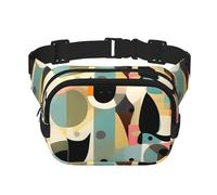 Marsupio a tracolla con gatto di arte moderna della metà del secolo, piccolo marsupio alla moda leggero a tracolla marsupio per donne uomini corsa allenamento escursionismo viaggi