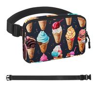 Marsupio a tracolla con gelato, regali per godersi sport, festival, allenamento, viaggi, corsa, portafogli casual a mani libere, marsupio per telefono, Multicolore 05, 1.5x9.0x5.9in/4x23x15cm