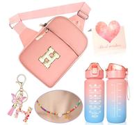 Marsupio a tracolla con iniziale per ragazze, set regalo personalizzato per bambini dai 4 ai 13 anni, regalo di compleanno per ragazze adolescenti, ragazze, bambini, figlia, nipote, sorella maggiore