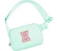 Marsupio a tracolla con lettera 4 5 6 7 8 9 10 11 12 13 anni regalo di compleanno personalizzato per Natale adolescenti sorella lei, Verde, Small, H