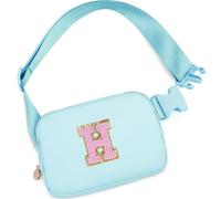 Marsupio a tracolla con lettera 4 5 6 7 8 9 10 11 12 13 anni regalo di compleanno personalizzato per Natale adolescenti sorella lei, Blu, Small, H