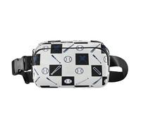 Marsupio a tracolla con motivo a palline da golf blu a scacchi per donne uomini multiuso con cinturino regolabile per shopping sport accessori da lavoro para correr mujer