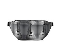 Marsupio a tracolla con stampa a forma di chitarra, grande, per sport all'aria aperta, per donne e uomini, da viaggio, per allenamento