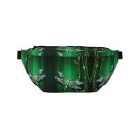 Marsupio a tracolla con stampa con libellula, grande, per sport all'aria aperta, per donne e uomini, da viaggio, per allenamento