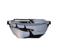 Marsupio a tracolla con stampa di balene assassine con tracolla regolabile marsupio marsupio per viaggi corsa escursionismo