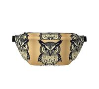 Marsupio a tracolla con stampa di gufi, grande borsa sportiva per attività all'aria aperta, per donne e uomini, da viaggio, per allenamento