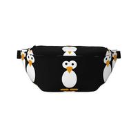 Marsupio a tracolla con stampa di pinguini, grande, per sport all'aria aperta, per donne e uomini, da viaggio, per allenamento