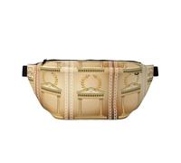 Marsupio a tracolla con stampa di un edificio antico con ramo d'ulivo romano e stampa greca, grande borsa sportiva per attività all'aria aperta, per donne e uomini, da viaggio, per allenamento