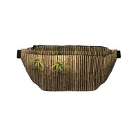 Marsupio a tracolla con stampa in bambù primaverile, grande, per sport all'aria aperta, per donne e uomini, da viaggio, per allenamento