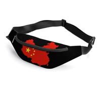 Marsupio a tracolla con stampa mappa della bandiera della Cina alla moda con cinturino regolabile per uomo donna, Stile:, 36*15cm, MHXYZHW