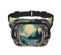 Marsupio a tracolla da donna, con stampa "Not All Who Wander Are Lost", alla moda, per viaggi e corsa, nero, Taglia unica