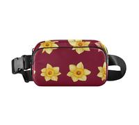 Marsupio a tracolla, da donna, da uomo, colore bianco, con motivo "Sweet Freesia", per corsa, escursionismo, Colore 04, 1 Size