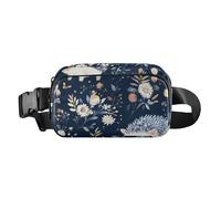 Marsupio a tracolla da donna e uomo, impermeabile, multiuso, per viaggi, corsa, escursionismo, con uccelli cardellini americani, colore bianco, 03, 1 Size