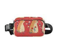 Marsupio a tracolla da donna e uomo, impermeabile, multiuso, per viaggi, corsa, escursionismo, con uccelli cardellini americani, colore bianco, 14, 1 Size
