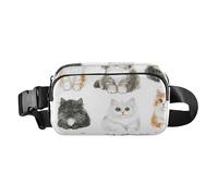 Marsupio a tracolla da donna e uomo, impermeabile, multiuso, per viaggi, corsa, escursionismo, con uccelli cardellini americani, colore bianco, 20, 1 Size