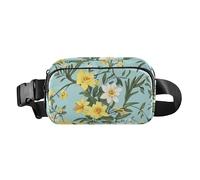 Marsupio a tracolla da donna e uomo, impermeabile, multiuso, per viaggi, corsa, escursionismo, fiori dalia, narcisi, arancione, 06, 1 Size
