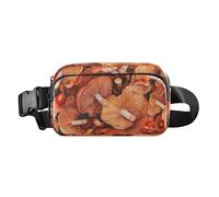 Marsupio a tracolla da donna e uomo, impermeabile, multiuso, per viaggi, corsa, escursionismo, funghi rossi, termitomyces albuminosus, viola, 17, 1 Size