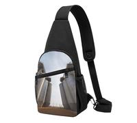 Marsupio a tracolla da donna Marsupio Train Chest Bag Zaino per Escursioni Viaggi Marsupio, Torri di essiccazione del grano, Taglia unica