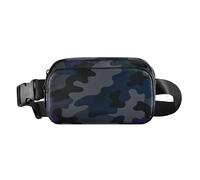 Marsupio a tracolla elegante mimetico scuro per donne, uomini, adolescenti, grande capacità, borsa a tracolla con tracolla regolabile per viaggi e corsa