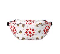 Marsupio a tracolla grande a otto vie rotante, regalo per godersi sport, festival, allenamento, viaggi, corsa, casual, nero, taglia unica, Nero , Taglia unica