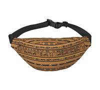 Marsupio a tracolla grande con affreschi egiziani, da viaggio, casual, adatto per sport, corsa, ciclismo, viaggi, pesca