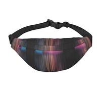 Marsupio a tracolla grande con arcobaleno colorato, borsa da viaggio casual per ragazzi, adatta per sport, corsa, ciclismo, viaggi, pesca