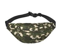 Marsupio a tracolla grande mimetico militare alla moda, da viaggio, casual, adatto per sport, corsa, ciclismo, viaggi, pesca