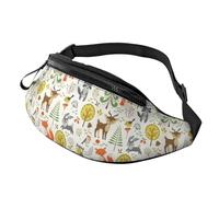 Marsupio a tracolla grande per donne e uomini, con gufo dagli occhi gialli stampato, marsupio per uomo e donna, alla moda, con cinghia regolabile, per allenamento, corsa, viaggi, Estate Animale,